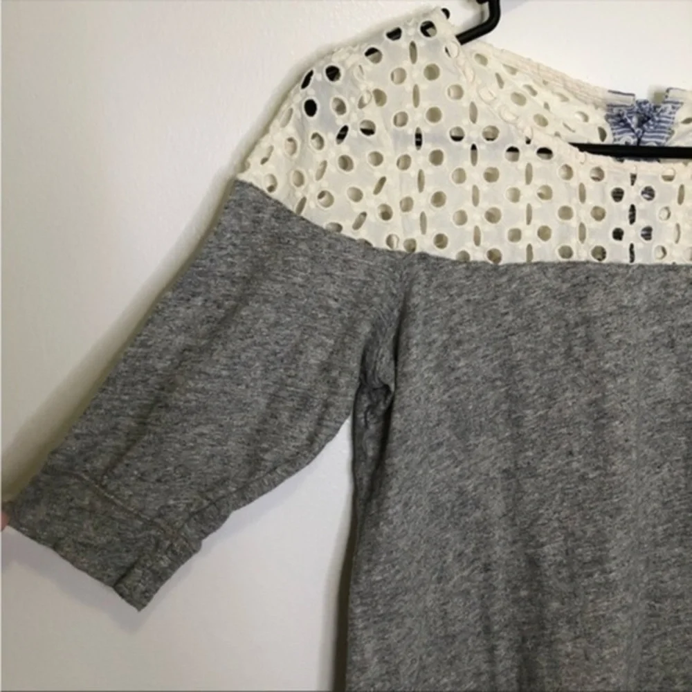 Anthropologie Postmark Eyelet Lace Tie-Back Top – Size Small - Picture 5 of 11